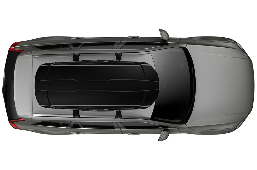 Thule Motion XT L On Top of Car Black Top View