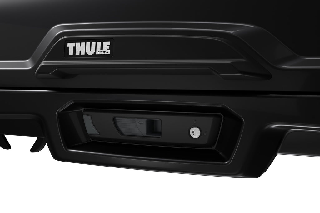 Thule Vector Alpine Rooftop Cargo Carrier Slide Lock System Close Up 