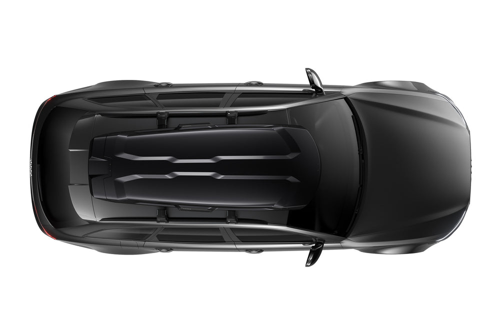 Thule Vector Alpine Rooftop Cargo Carrier On Top of Car Top View