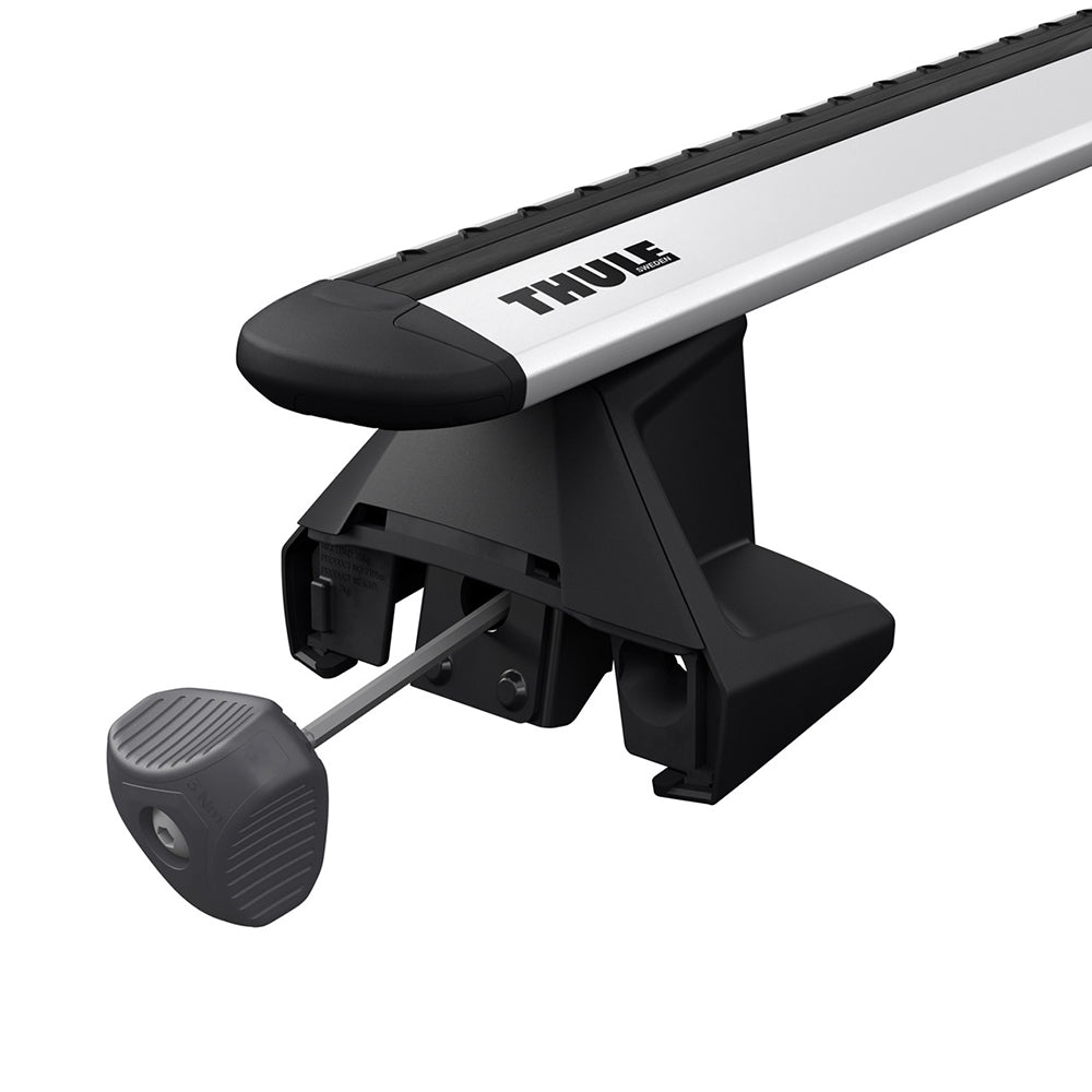 Thule Cross Bars For Toyota Tacoma 2nd & 3rd Gen With Bare Roof - Clamp Key View