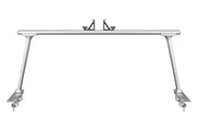 Thule TracRac TracOne Pickup Truck Bed Rack System Front View Silver