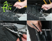 T-Style Handle Reamer, Handle Probe, Pliers, and Tire Gauge