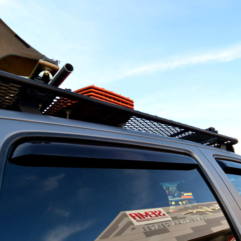 Toyota Tacoma Roof Rack - Utility (flat w/ mesh floor & satellite antenna cutout)