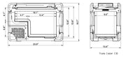Dimensions for C30 Single Zone Fridge Freezer