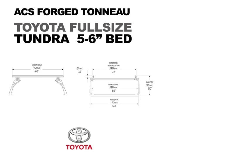 Leitner Active Cargo System ACS FORGED TONNEAU - RACK ONLY - For Toyota Taocma & Tundra