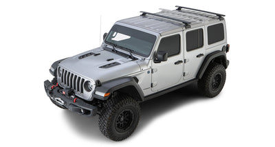 Vortex RCL 2 Bar Rhino-Rack Backbone Roof Rack Black for the JEEP Wrangler
