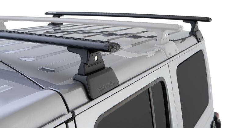 Vortex RLT600 Black 2 Bar Rhino-Rack Backbone Roof Rack Side View