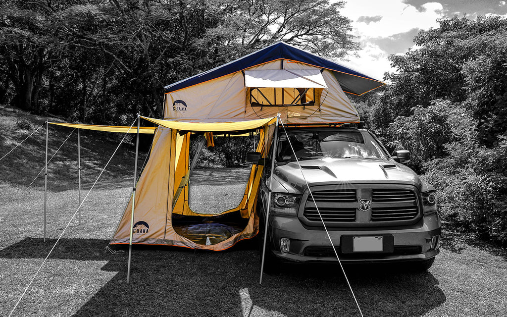 Wanaka Roof Top Tent With XL Annex By Guana Equipment  Front View