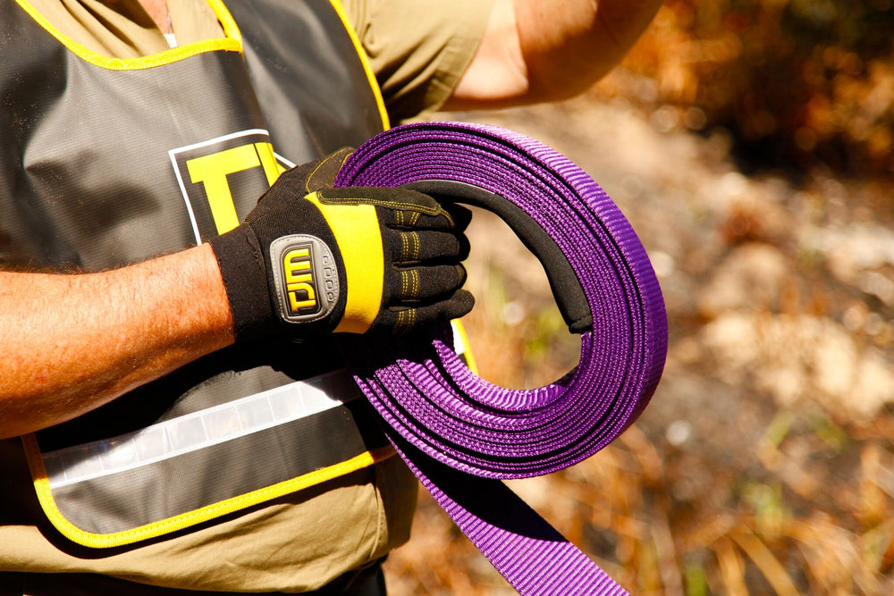 purple winch extension strap by tom with reinforced eyes