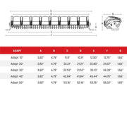 Dimensions_of_RIGID Industries ADAPT 40" Light Bar
