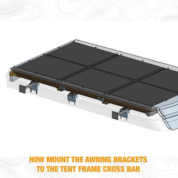 Perspective of Installed Awning/Accessory Bracket by BadAss Tents