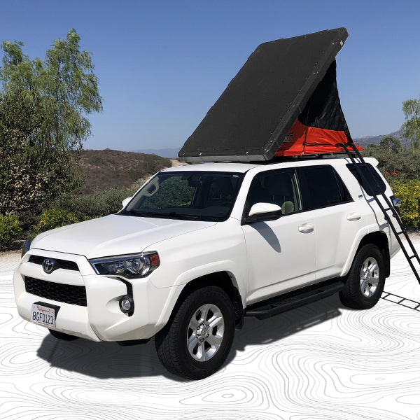 open front view of BadAss Rugged Rooftop Tent For Toyota 4Runner 5th Gen 2009-2022