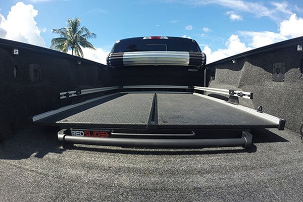 Installed view of BEDSLIDE Bedslide S for Ram Truck 1500 2500 3500 2021 Model