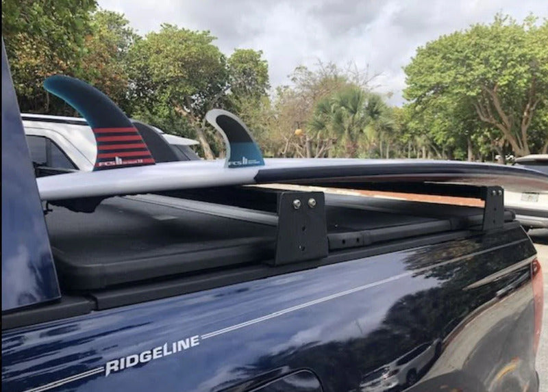 Honda Ridgeline BillieBars Bed Bars With a Surfboard 