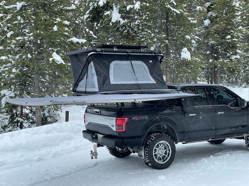 BillieBars Bed Bars For Ford F150, F250, F350 With Mounted Roof Top Tent And An wning