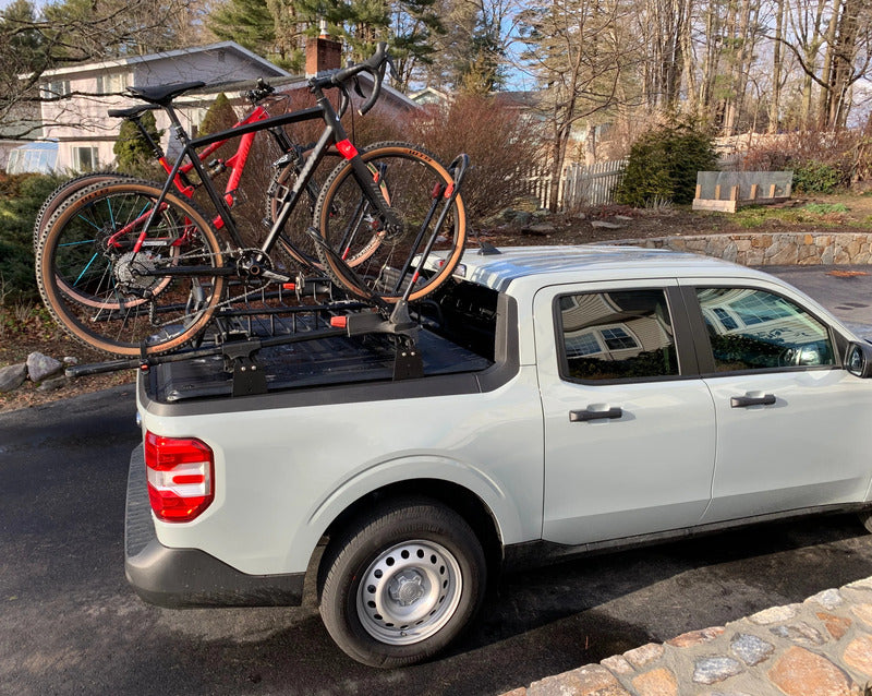 BillieBars Bed Bars For Ford Maverick With A Mounted BIke