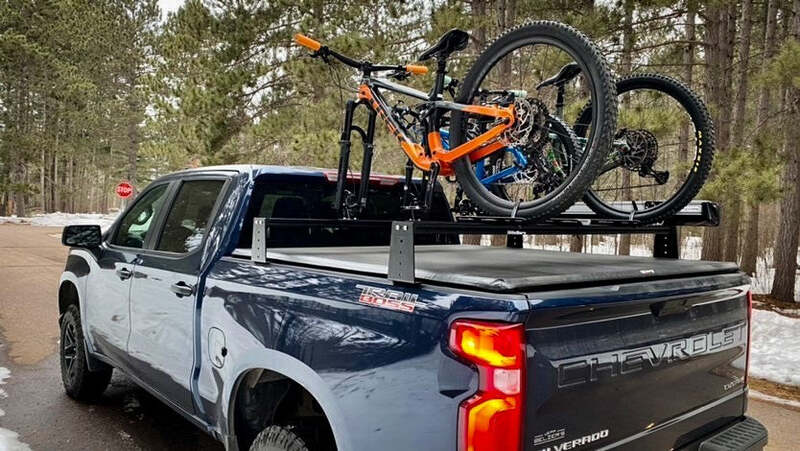 Bikes Mounted On Top Of The BillieBars Bed Bars For Silverado And Sierra