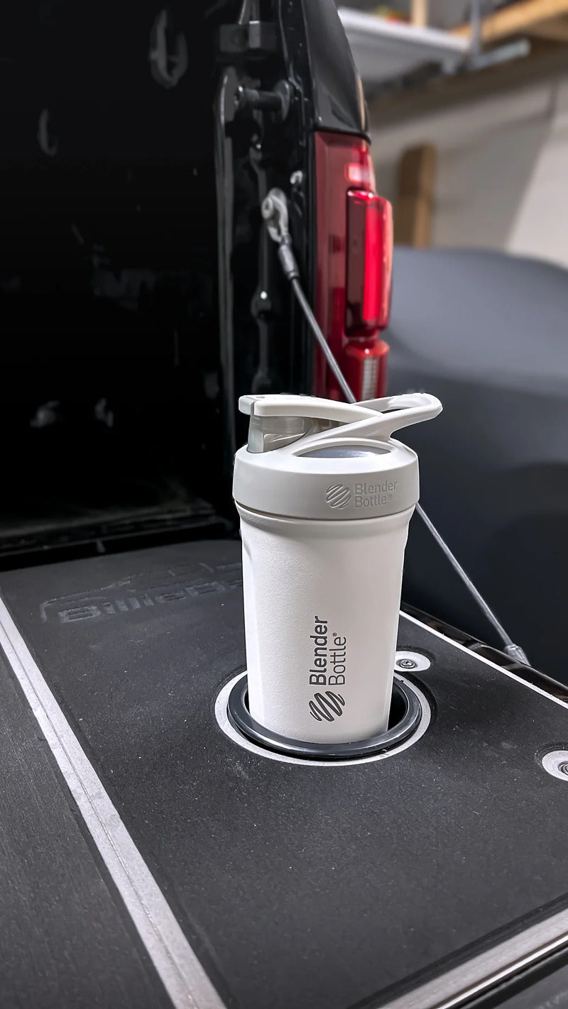Cup Inside The BillieBars F150/Raptor Tailgate Cover Cup Holder