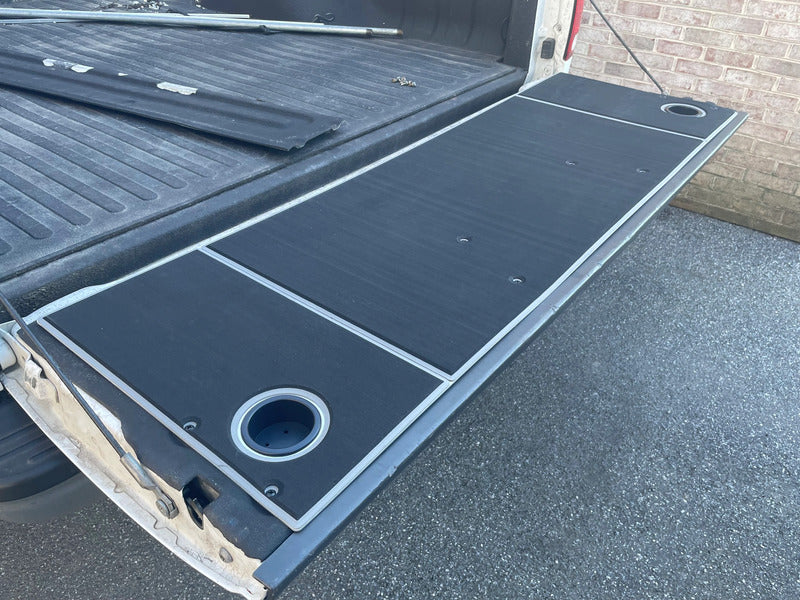 Close Up View Of The BillieBars F250 F350 Tailgate Cover