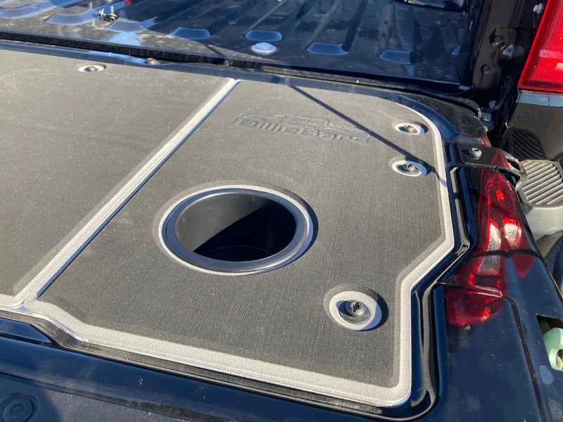 BillieBars Ford Workbench Tailgate Cover Integrated Cup Holder