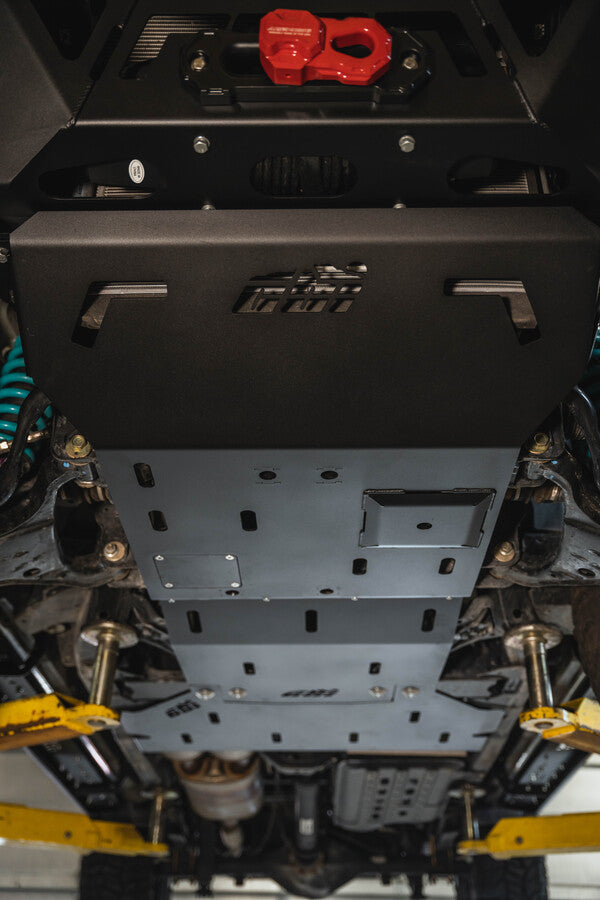 Nissan Frontier Full Skid Plate Attached To A Car