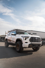 Side View Of The Toyota Sequoia With A CBI Toyota Sequoia Covert Front Bumper With a Bullbar