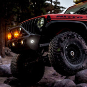 Front Bumper Installed KC Cyclone V2 Rock Lights