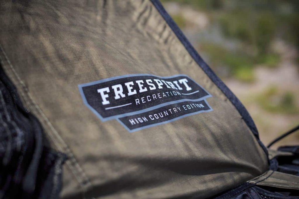 free spirit recreation logo on the high country medium roof top tent