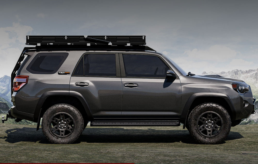 ikamper bdv hard shell roof top tent over a toyota 4runner 5th gen