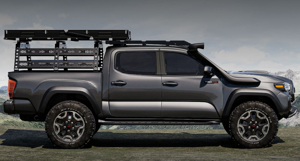 ikamper bdv duo roof top tent over a toyota tacoma