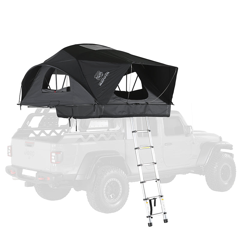 iKamper X-Cover 2.0 Roof Top Tent Open View On Top Of Jeep Gladiator