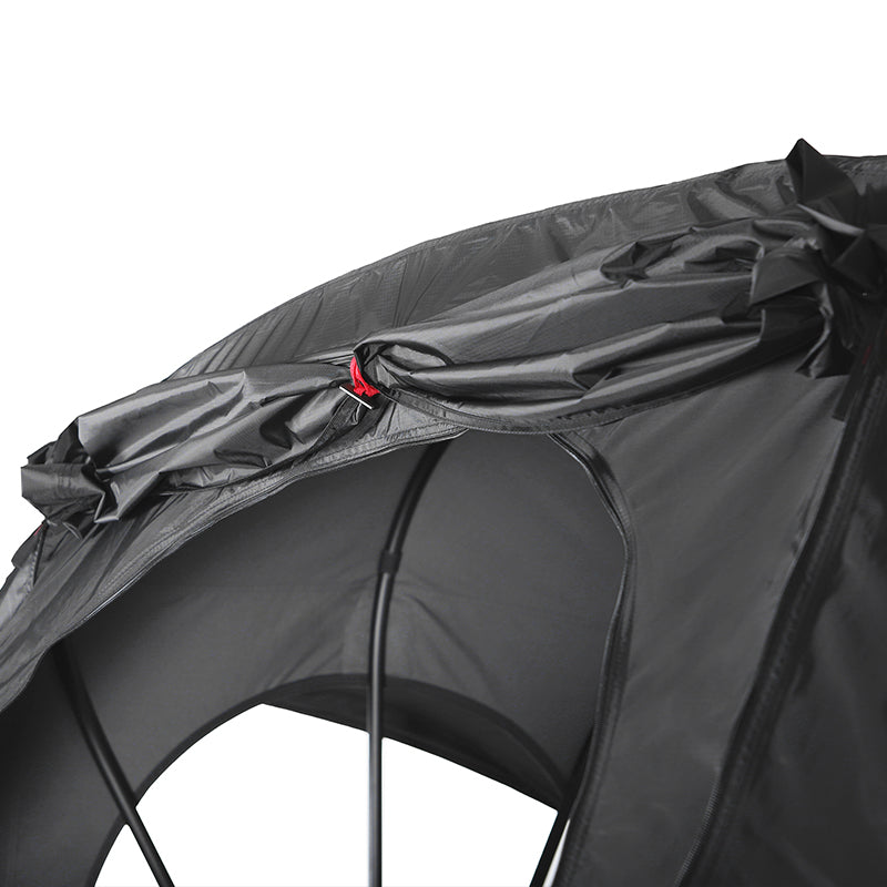 iKamper X-Cover 2.0 Roof Top Tent with rolled up rainfly