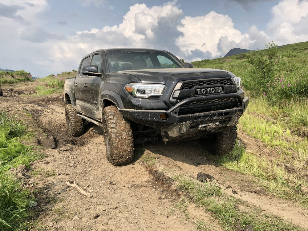 Cali Raised LED 25 Degree Rock Sliders For Toyota Tacoma 2005-2020