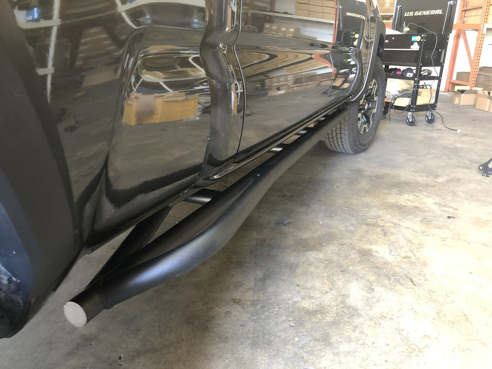 Cali Raised LED 25 Degree Rock Sliders For Toyota Tacoma 2005-2020