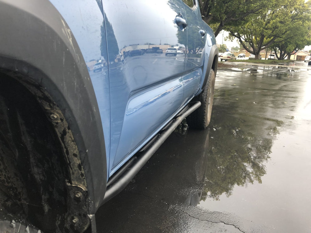 Cali Raised LED 25 Degree Rock Sliders For Toyota Tacoma 2005-2020