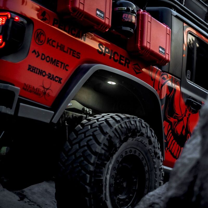 Wheel Well Installed Cyclone V2 LED Rock Lights