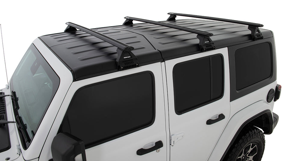 jeep wrangler roof rack crossbar system by rhino rack