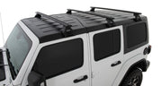 jeep wrangler roof rack crossbar system by rhino rack