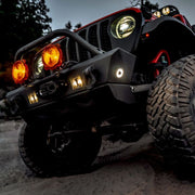 KC Cyclone V2 Rock Lights Installed On A Vehicle