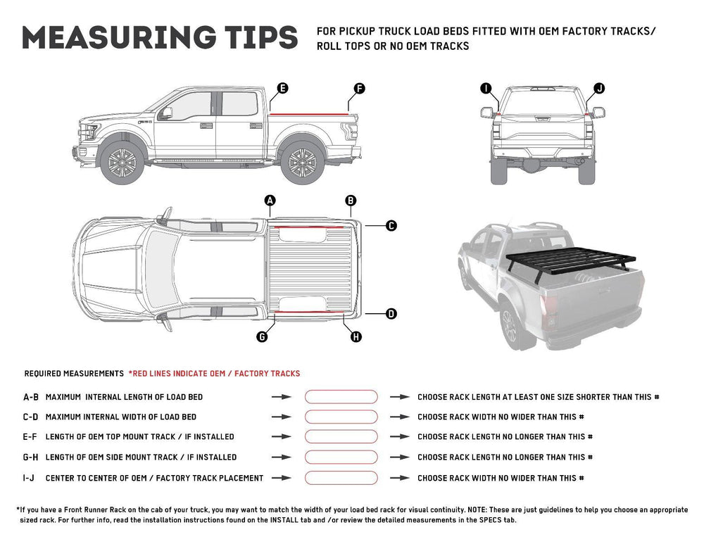 Front Runner Slimline II Load Bed Rack Kit For Pick-Up Trucks 1475(W) x 1358(L) - Off Road Tents