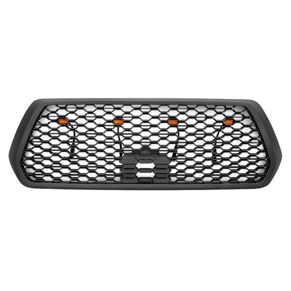 Honeycomb Style Front Grill With Raptor Lights For Toyota Tacoma 3rd Gen