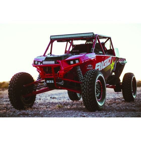 Racing Car With The RIGID Industries E-Series Pro 50" Spot/Flood Combo Black
