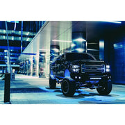 Vehicle with the blue radiance backlight
