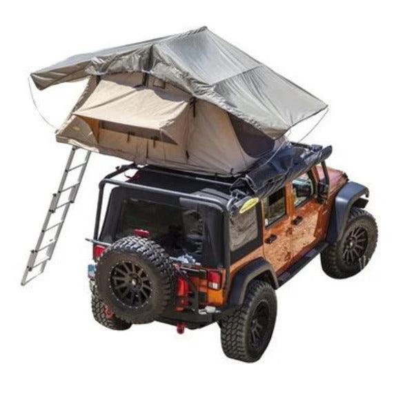 Smittybilt roof top tent from the back