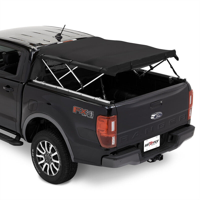 Softopper Ford Ranger Truck Bed Cap With Sides Rolled Up