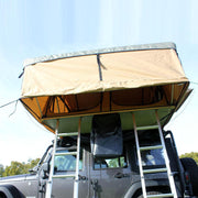 two ladders of Elite 5 Person Roof Top Tent With Annex Room Included - by Tuff Stuff