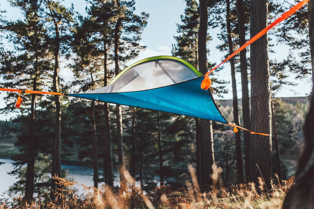 view from below of UNA Single Person Tree Tent - Lightest Tent Available - Ideal For Hikers - by Tentsile