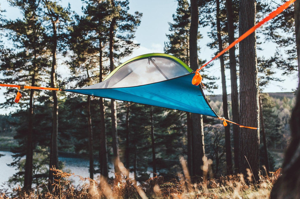 view from below of UNA Single Person Tree Tent - Lightest Tent Available - Ideal For Hikers - by Tentsile